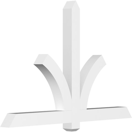 Redmond Architectural Grade PVC Gable Bracket, 60W X 40H X 4D X 4F, 16/12 Pitch